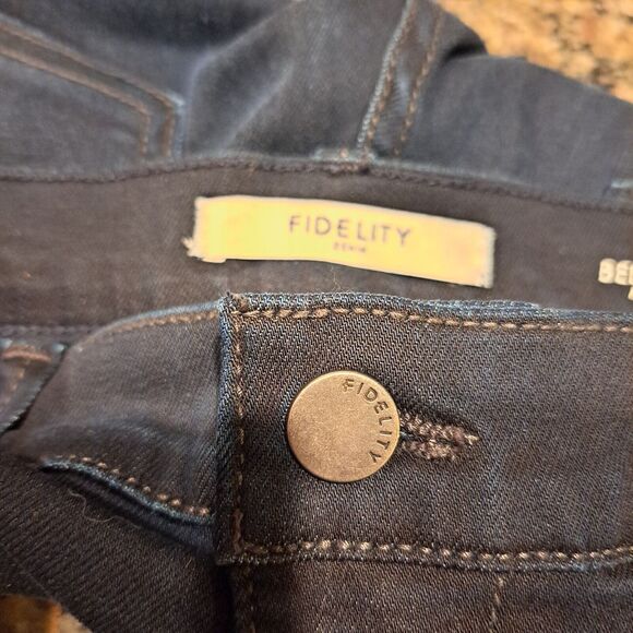 Fidelity Anthropologie Belladonna Women's Size 26 Mid Rise Bootcut Dark Jean NWT - Picture 9 of 13